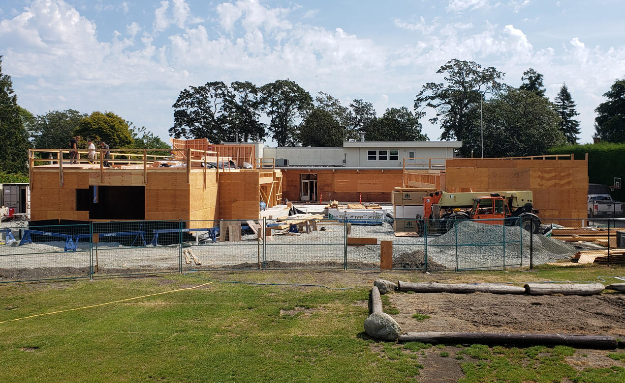 Photo of the Junior School Annex Construction Time-Lapse August 12, 2022