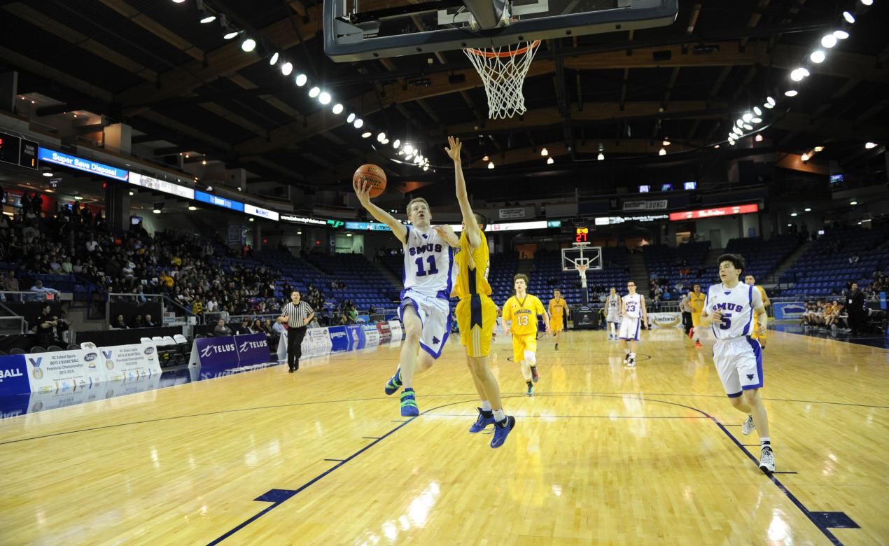 Senior School basketball competition at the Save-On Foods arena