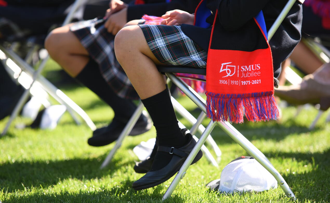 Jubilee Assembly on the school field