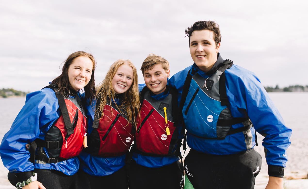 Senior School Outdoor Education students dressed for kayaking