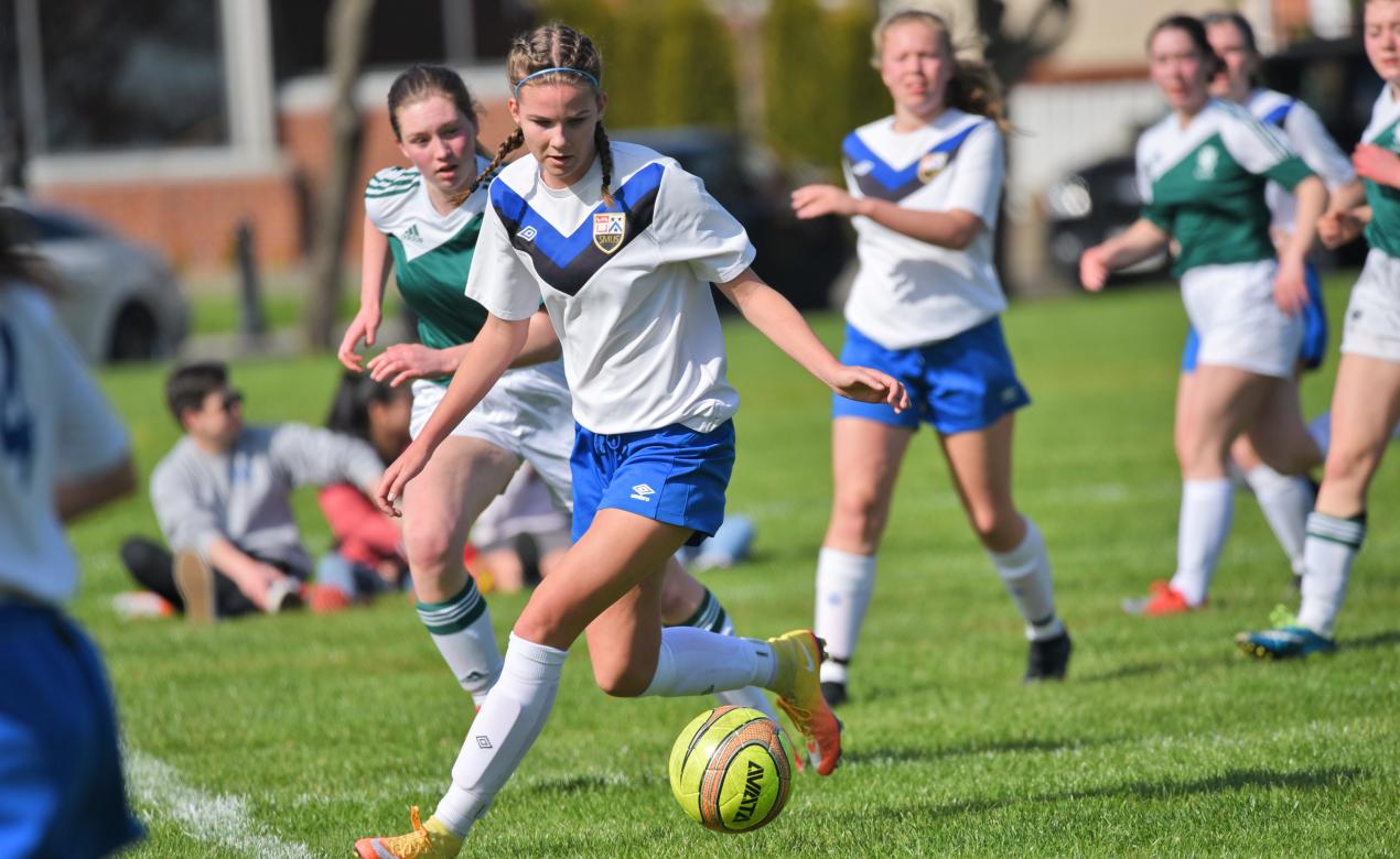 Senior girls soccer match