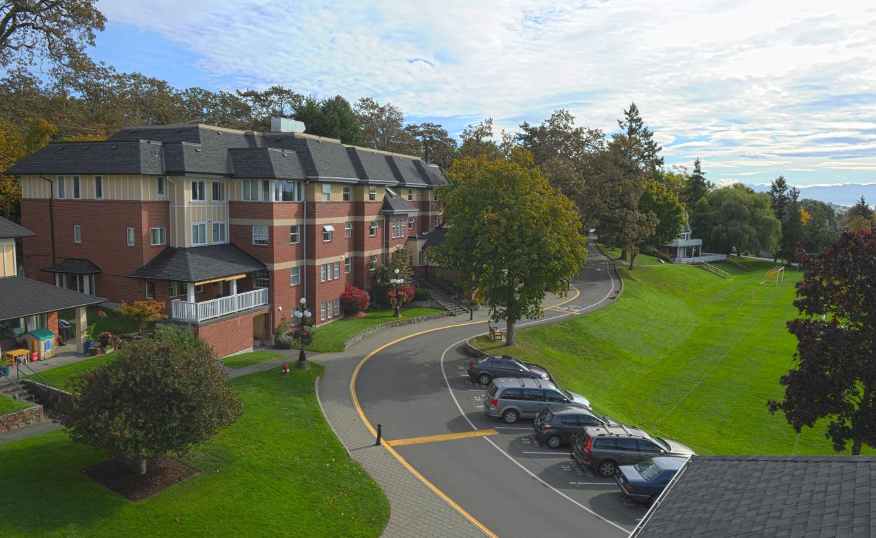 Boarding house overlooking the school field