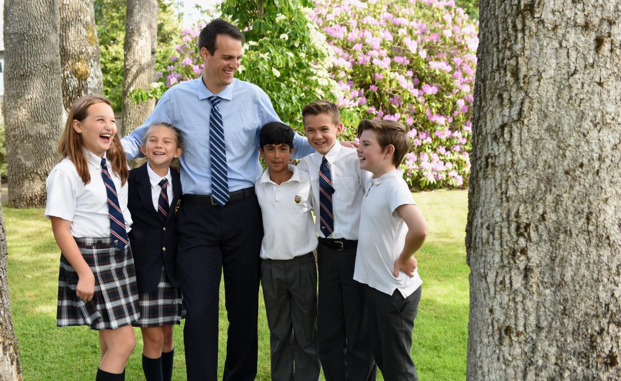 Junior School students and teacher