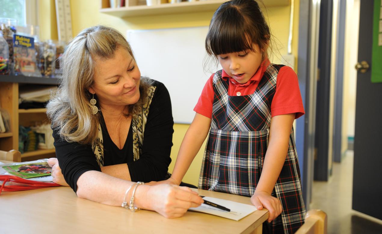 Margaret Lincoln and kindergartener