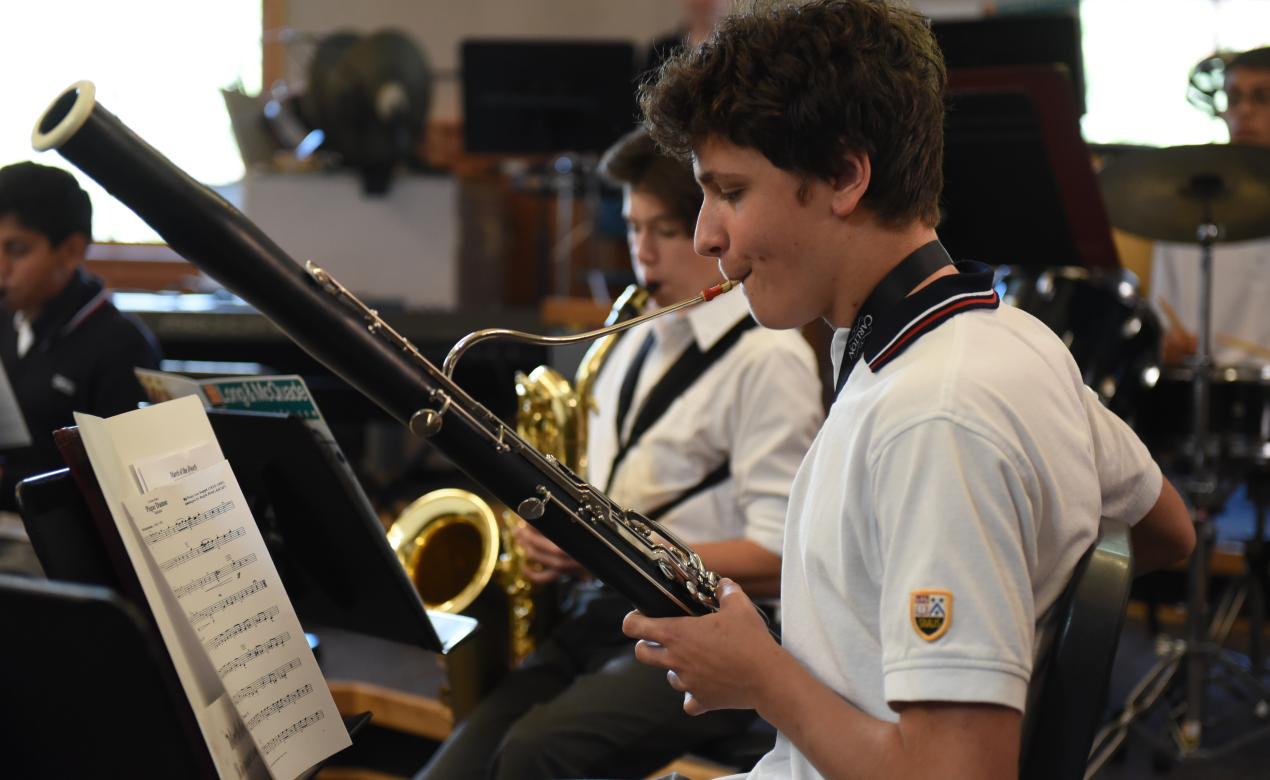 Senior School student in concert band