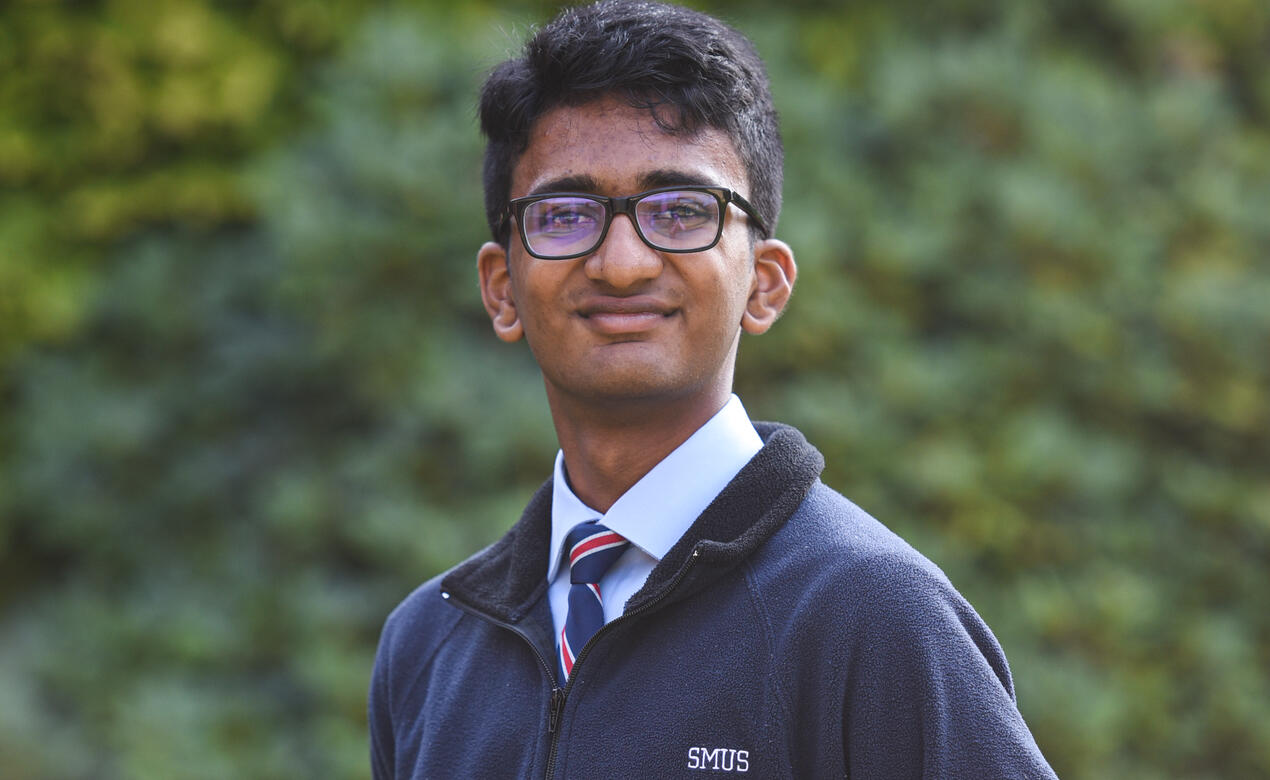 A photo of student Rahul Menon