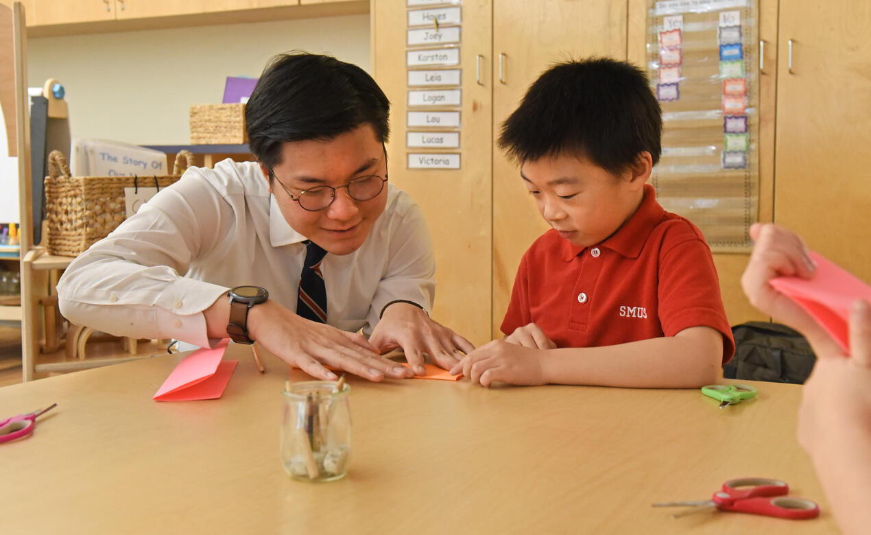 Junior and Senior School students work together while celebrating Lunar New Year.