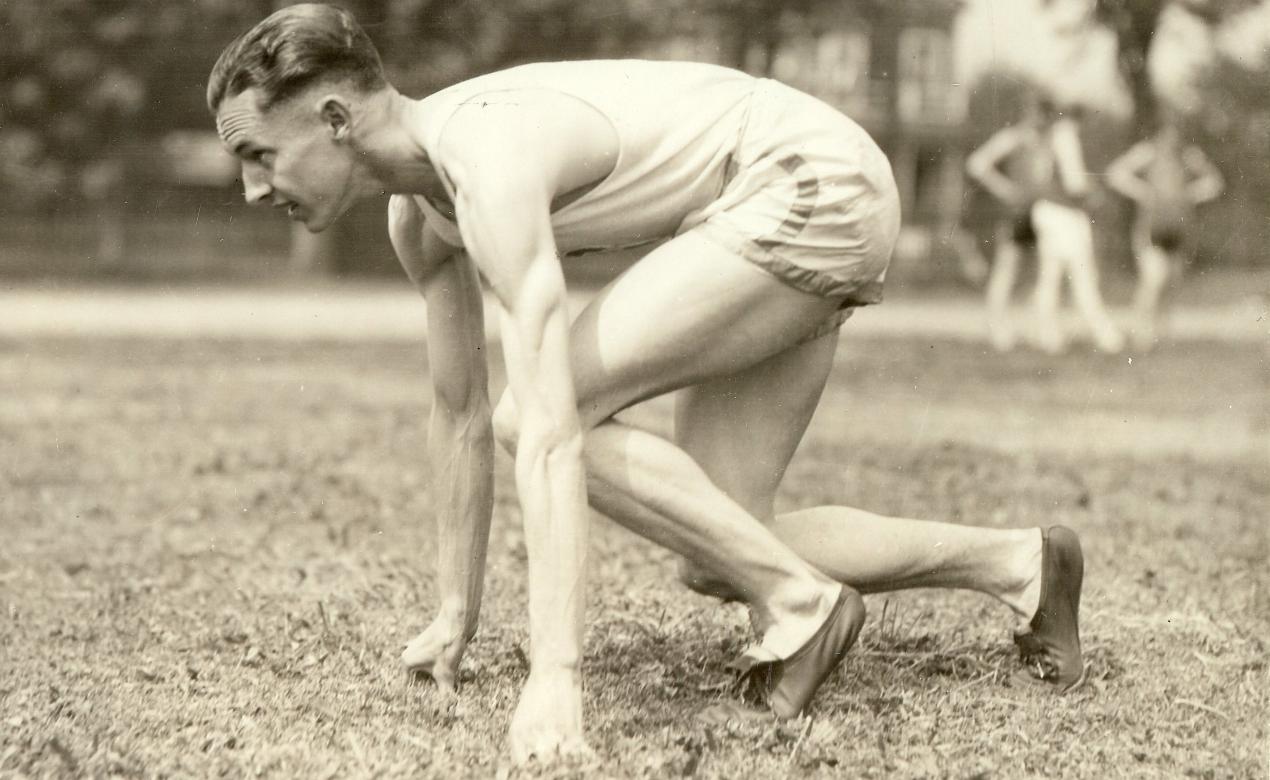 A photo of Percy Williams, and provided by the BC Sports Hall of Fame