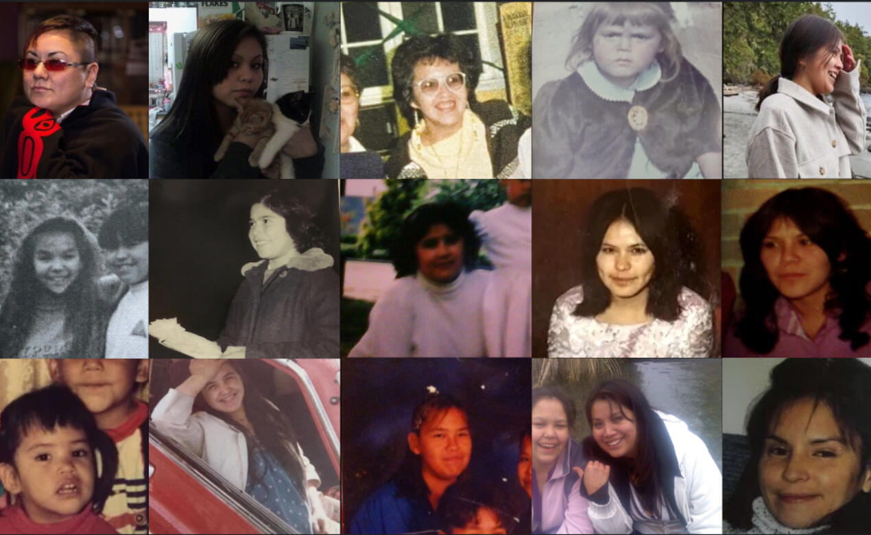 A photo montage of 15 missing and murdered women