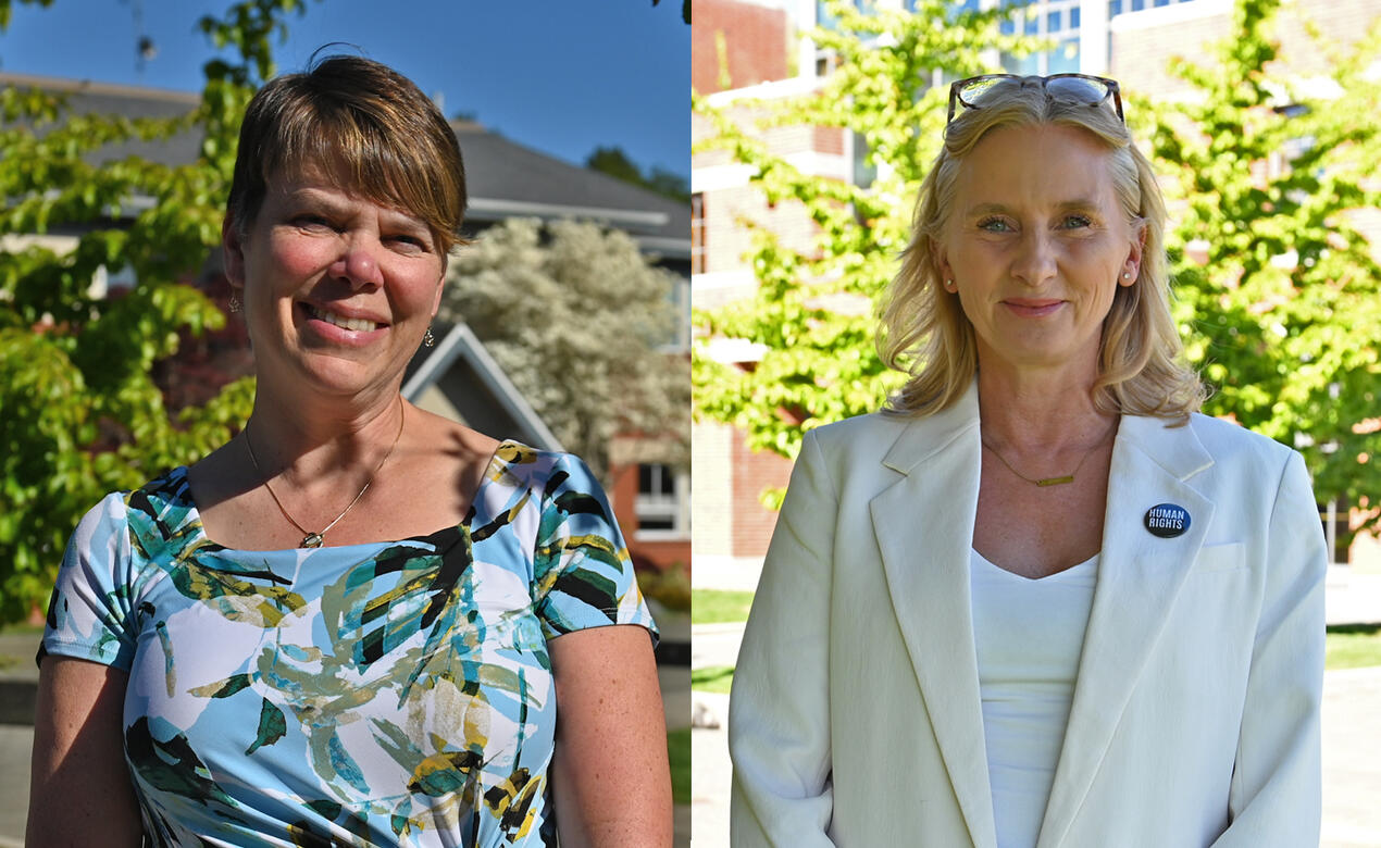 Portraits of Beth Johnston and Mimi Brown
