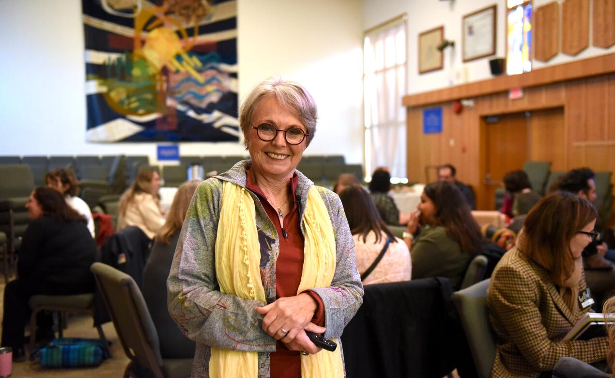 Sheri Louvre smiles at the camera at the ISABC Crisis Response Conference