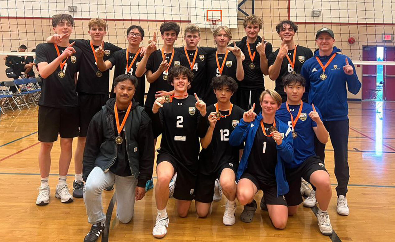 The Senior Boys team pose with their medals