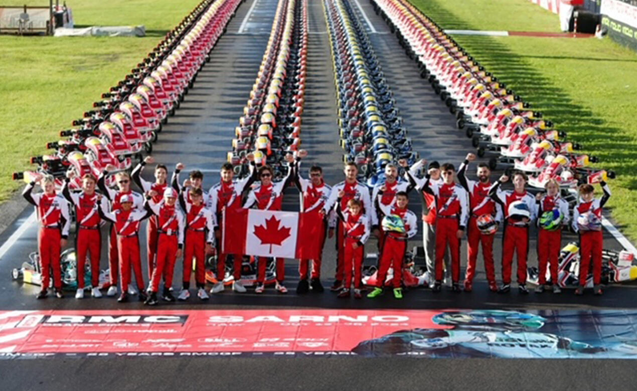 Pearce Wade representing Team Canada for kart racing