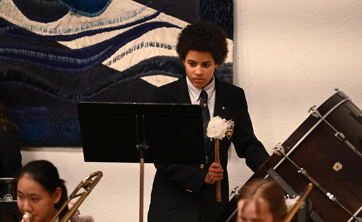 Middle School band students perform