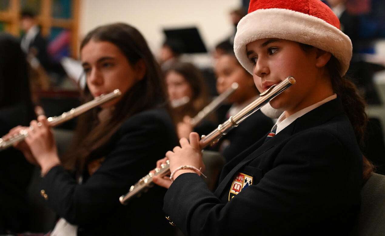Middle School band students perform