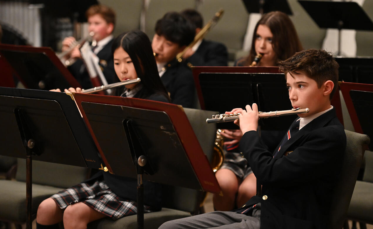Middle School band students perform