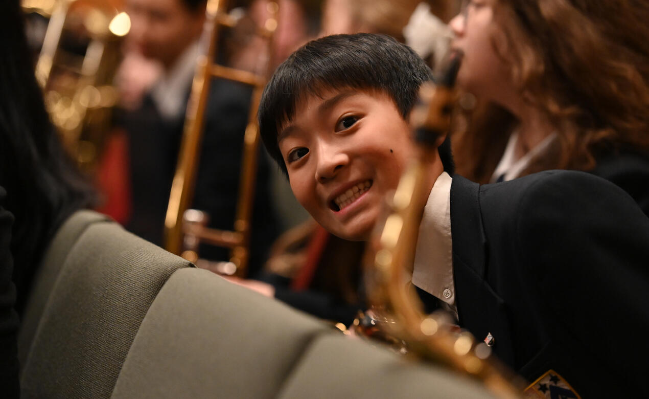Middle School band students perform