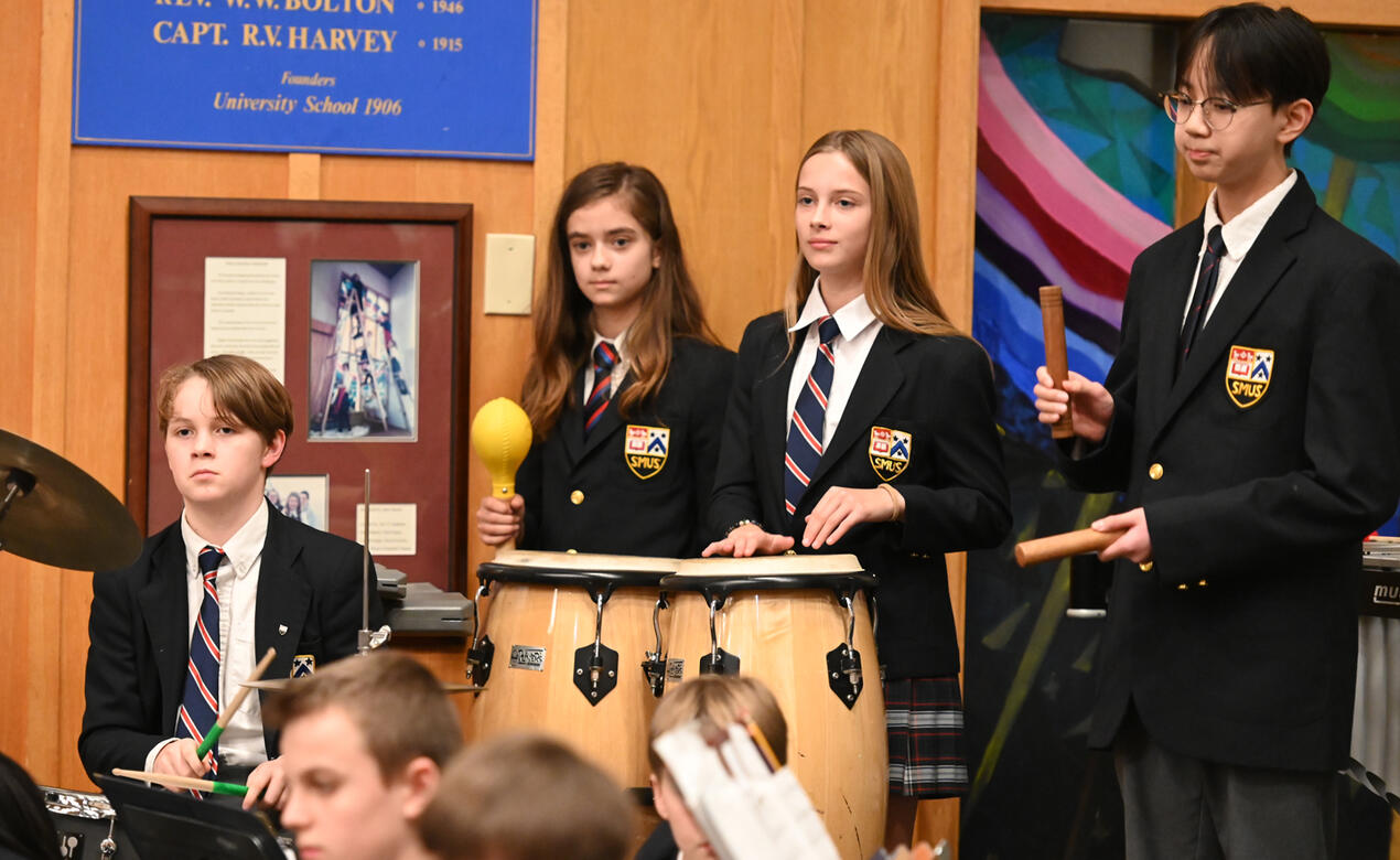 Middle School band students perform