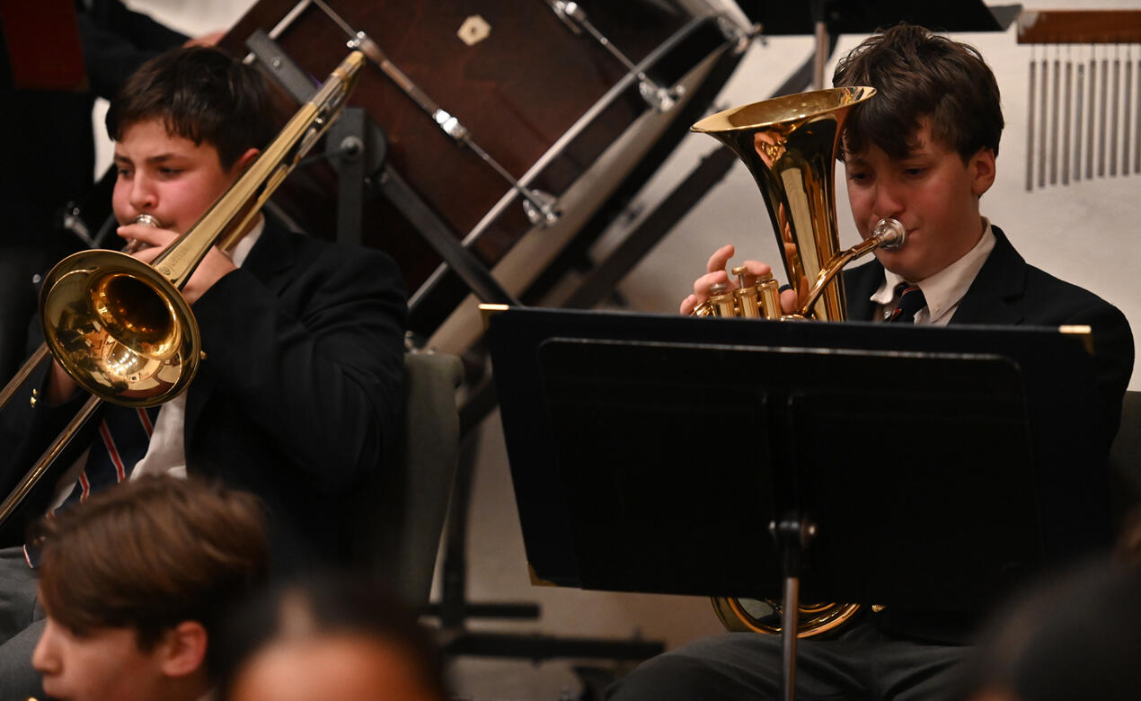 Middle School band students perform