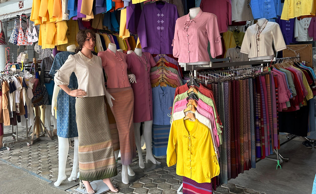 A rural market in Thailand