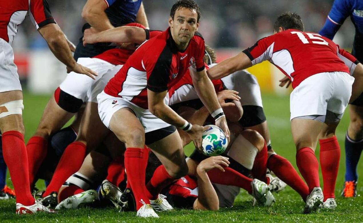 Alumni Ed Fairhust in action with Rugby Canada