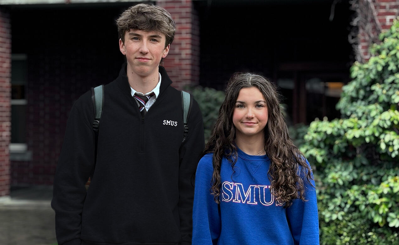 Link Leader Jack McQueen and Grade 9 Ellie McQueen