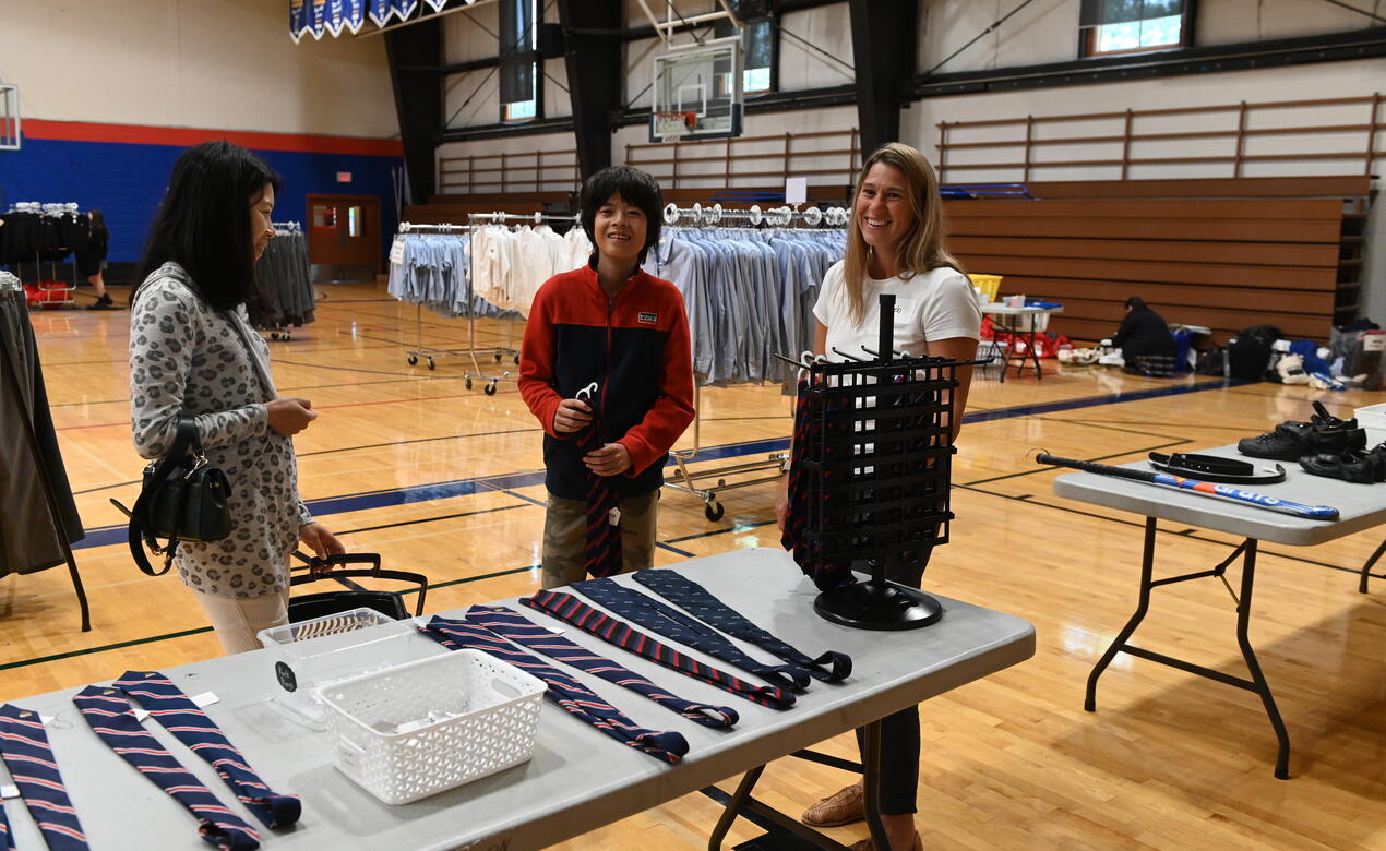 Uniform Ties are Displayed on the Table