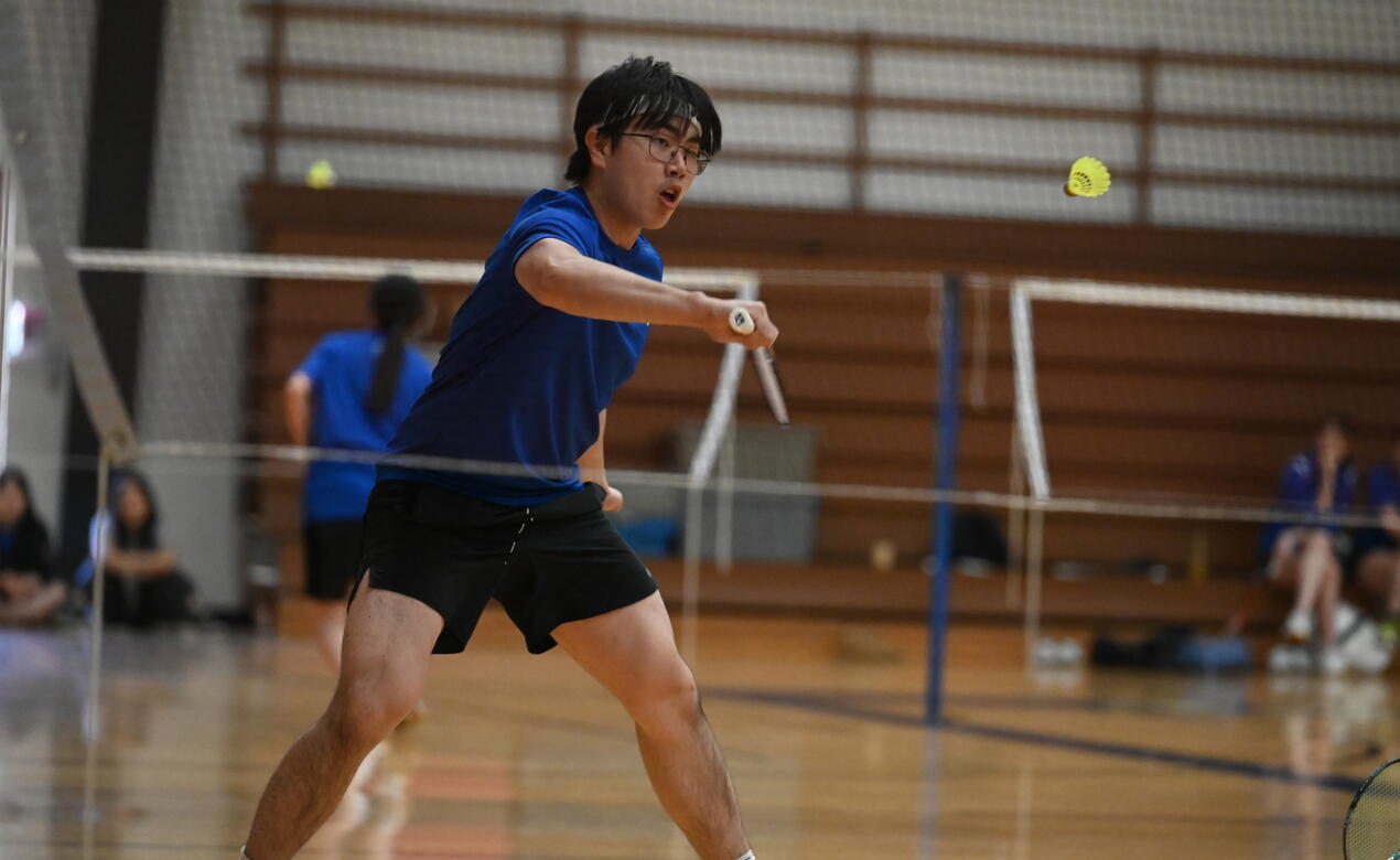 Senior Boys Badminton Action