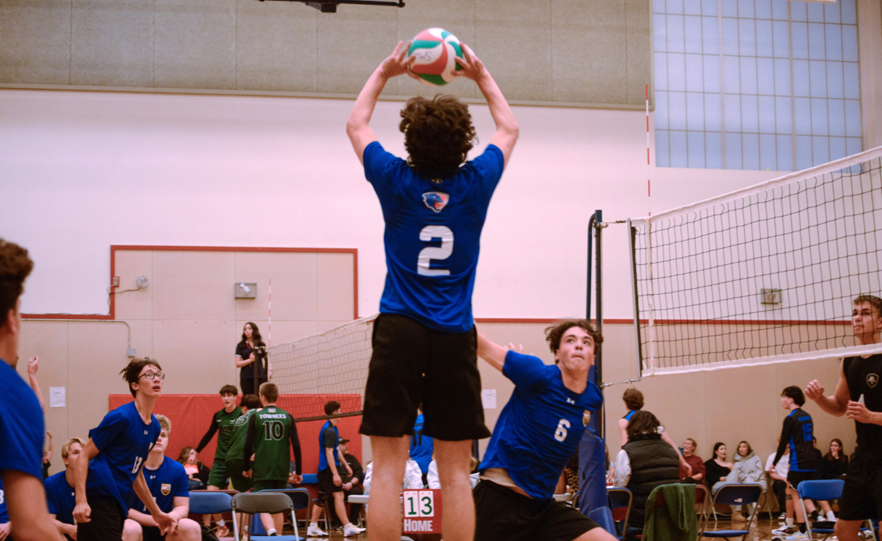 SS Connor Kipling playing volleyball