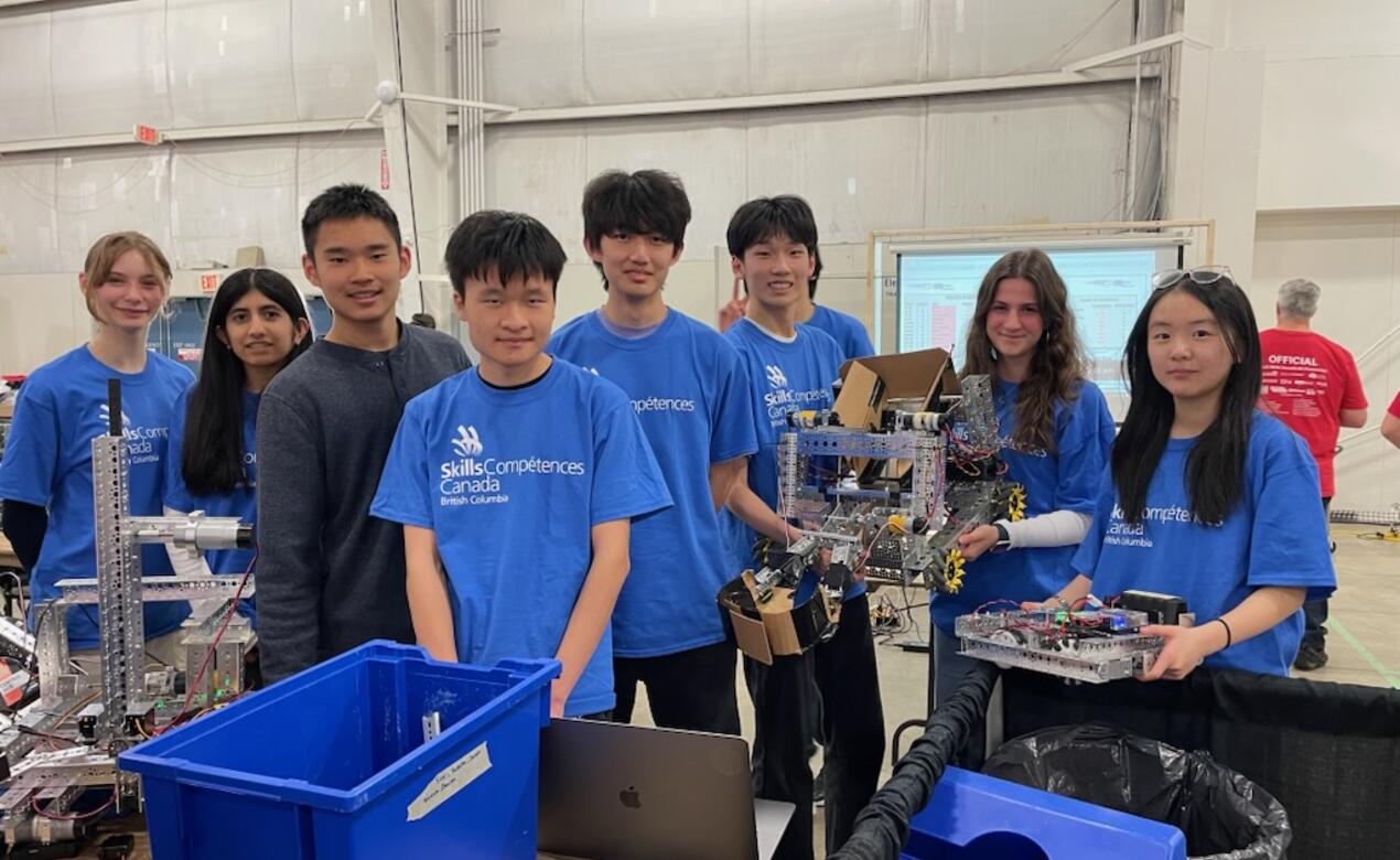 Senior Robotics Team Group Photo at Skills BC Competition 2025