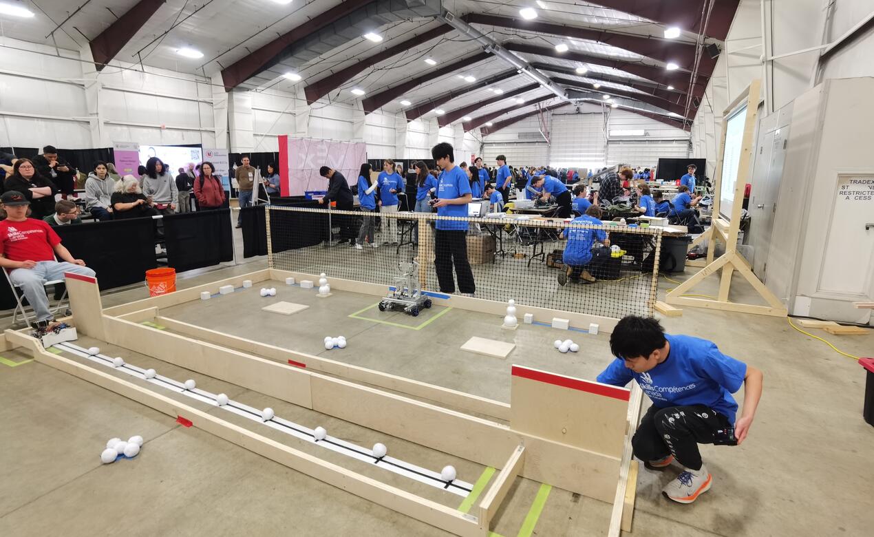Senior Robotics in action at Skills BC Competition 2025