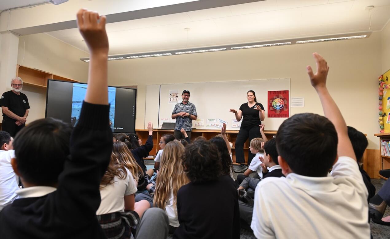 Junior Grade 4 visit with Crew of One Ocean