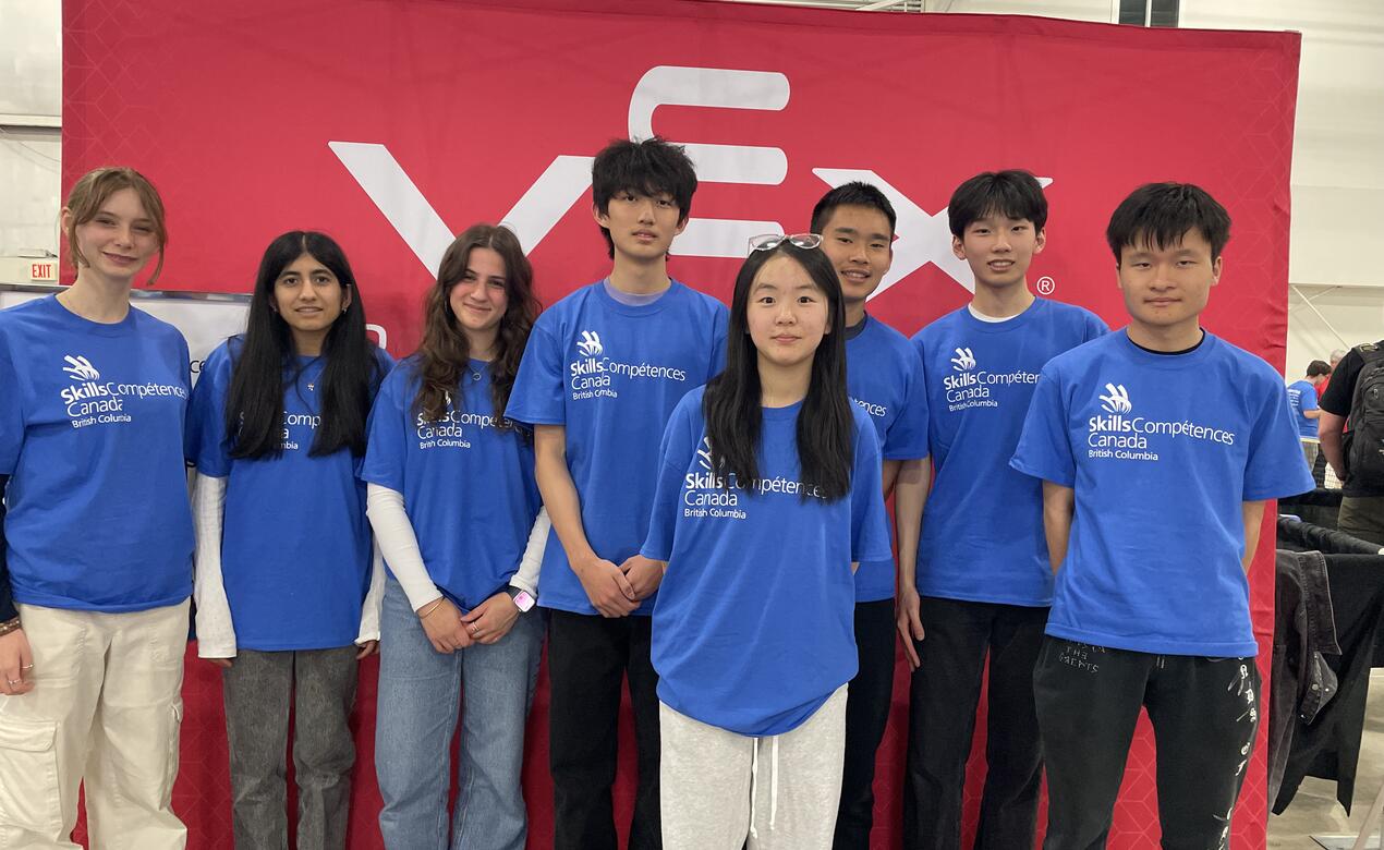 Senior Robotics Team Group Photo at Skills BC Comepetition 2025