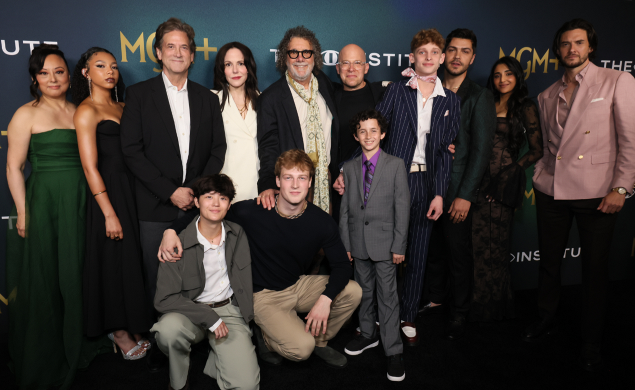 Arlen So '25 with the cast of The Institute at the Premier