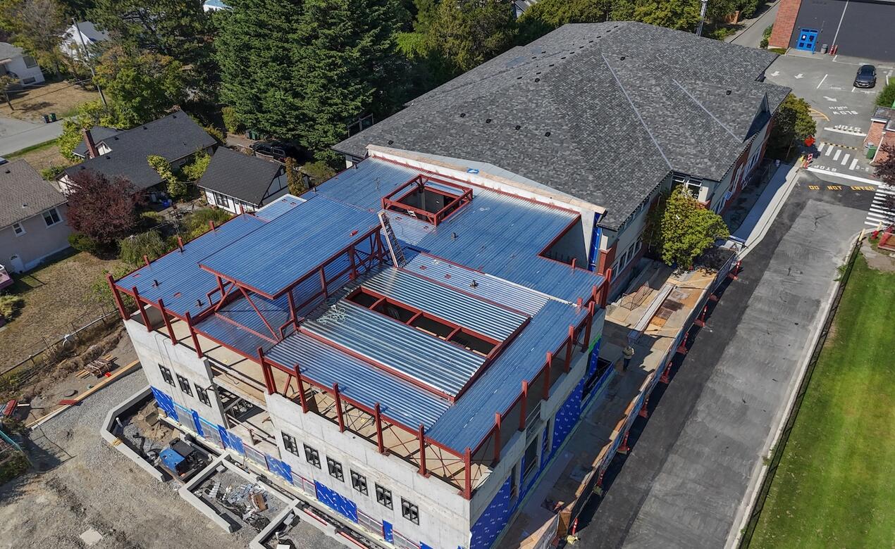 Middle School Expansion Construction Aerial Photo