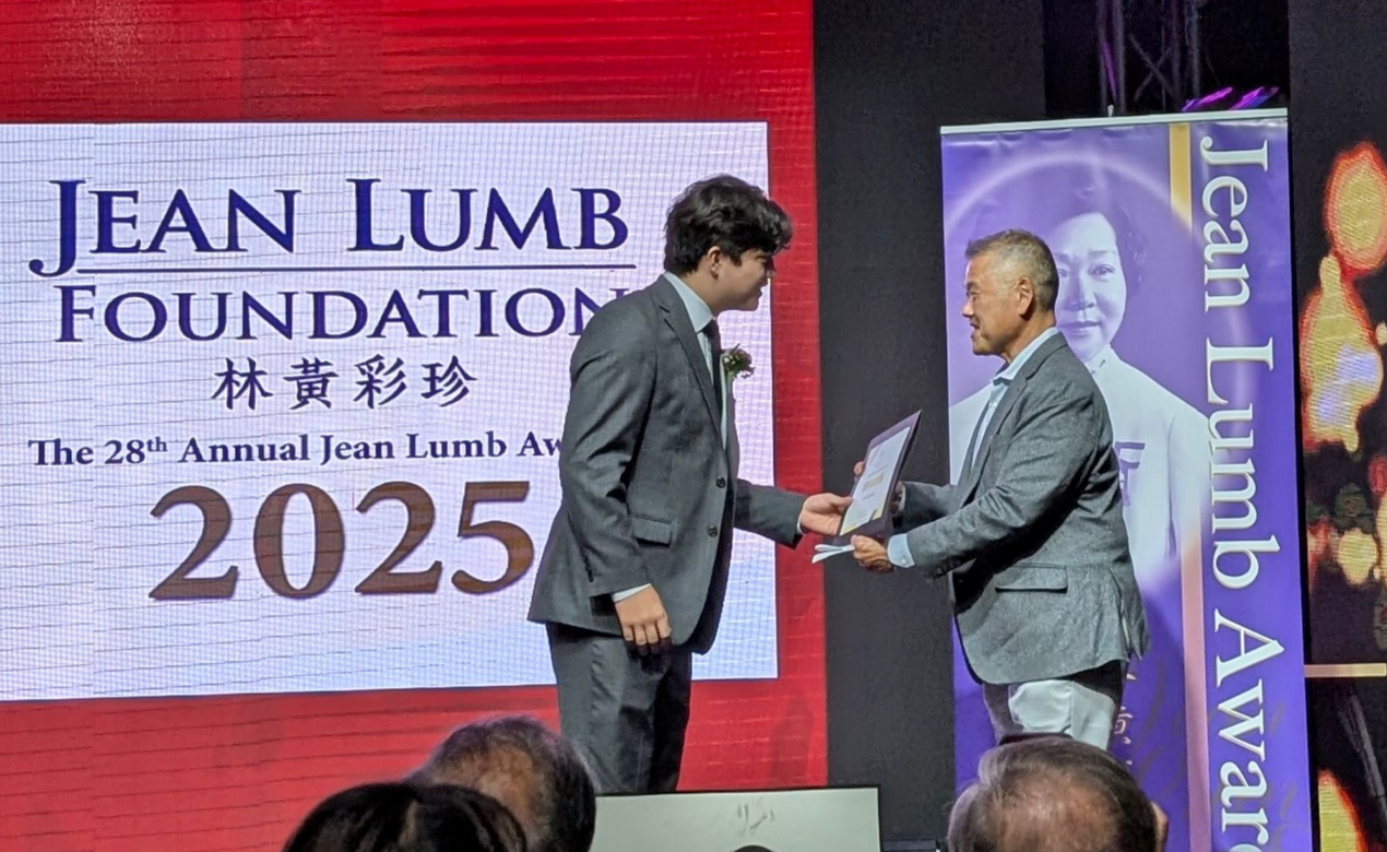 Liam Pop-Lau '27 wins award for Innovation at Jean Lumb Foundation Awards
