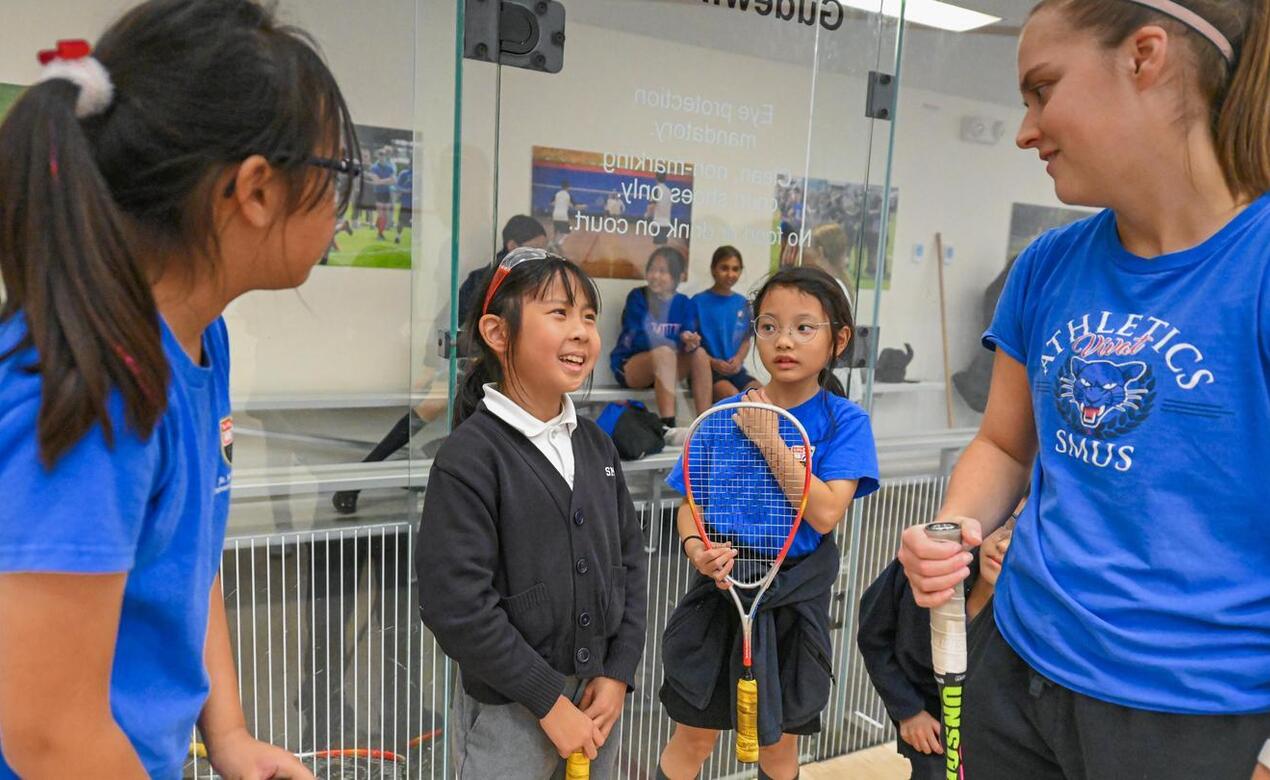 Junior School squash with Coach Thomas
