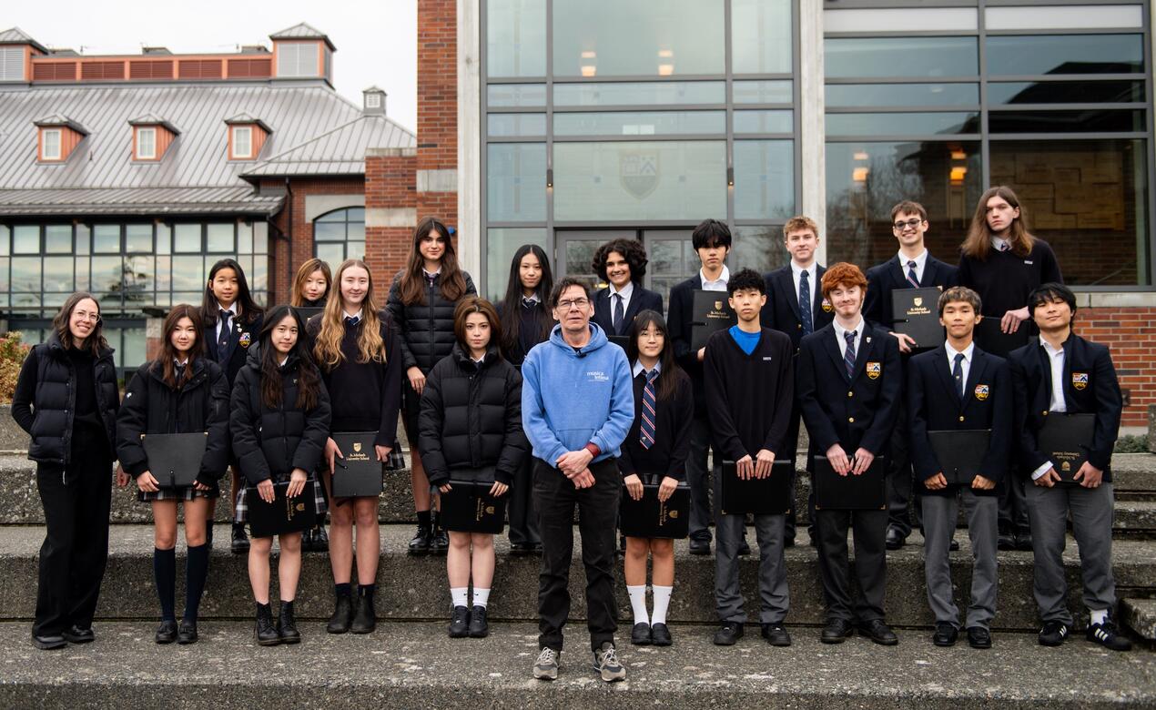 Indigenous Scholar Andrew Balfour with Senior Choir