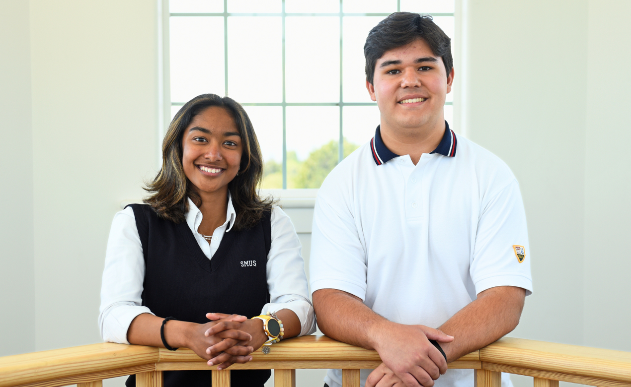 2023-24 Head Prefects Maya Achuthan and Aidan MacKay