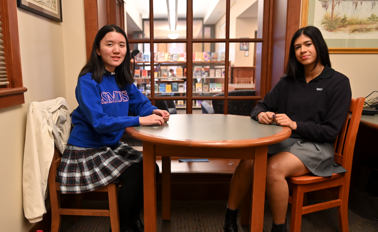 Sara Qian and Mira Wirk planning issues of The Jag