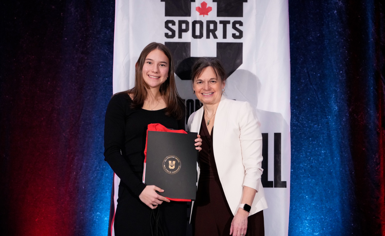 SMUS Alumni Avery Geddes '25 winning U Sports award
