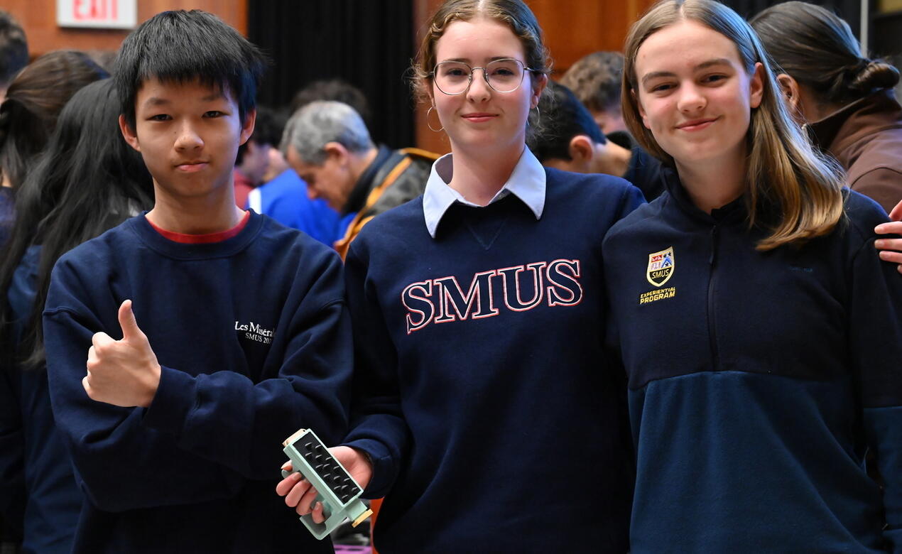 STEAM 10 students share prototypes with Victoria Hand Project