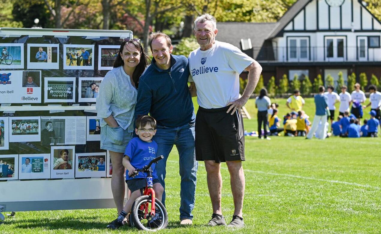Hoskins family with Ian Hyde-Lay on 2026 iBellieve Day