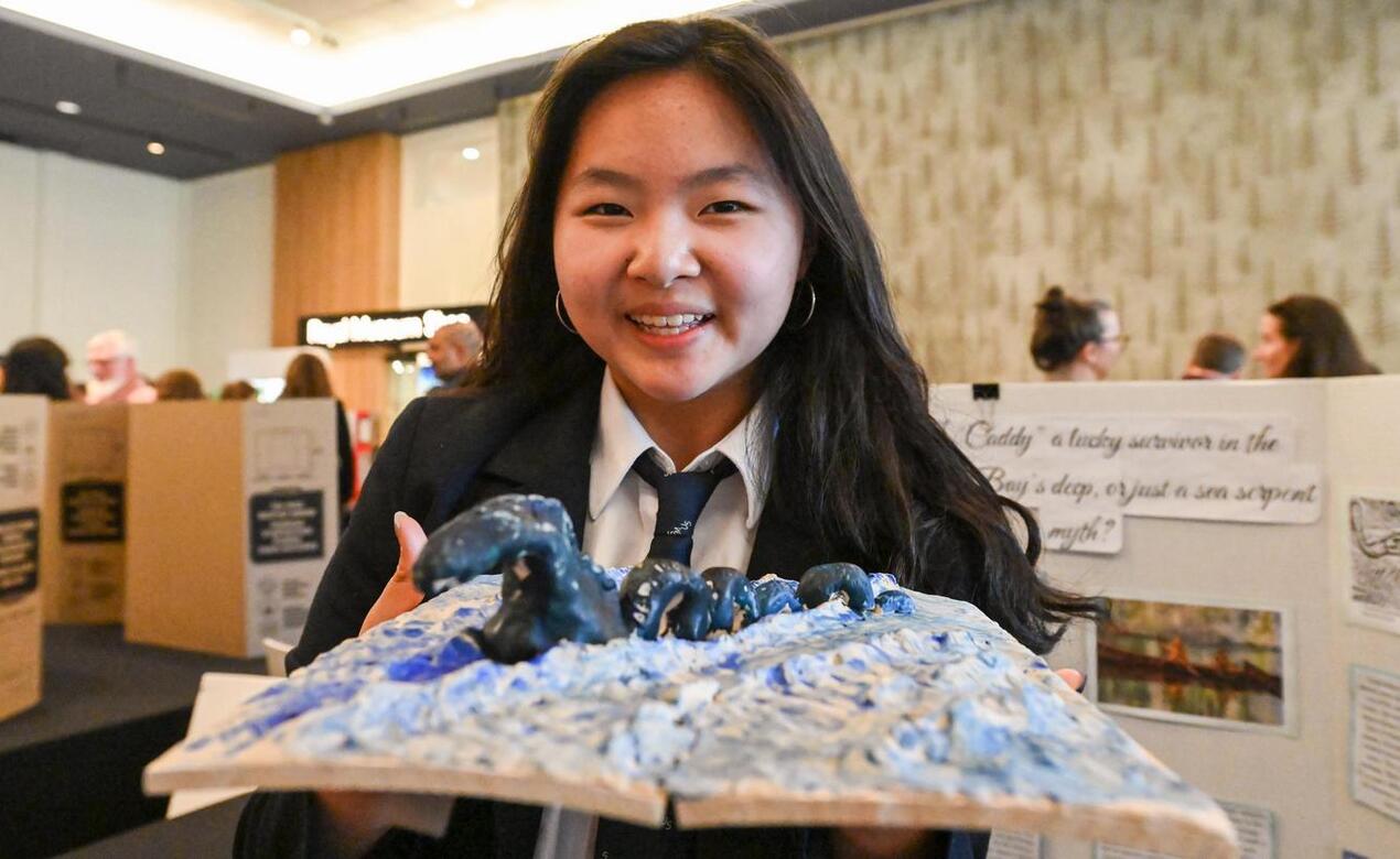 Grade 8 SMUS students Heritage Fair at Royal BC Museum