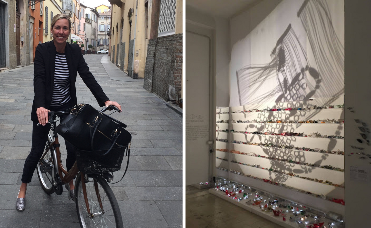 Becky Anderson visiting Reggio Emilia Italy