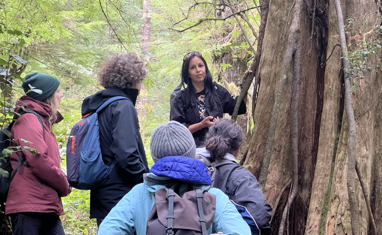 Gisele Martin teaching on Meares Island