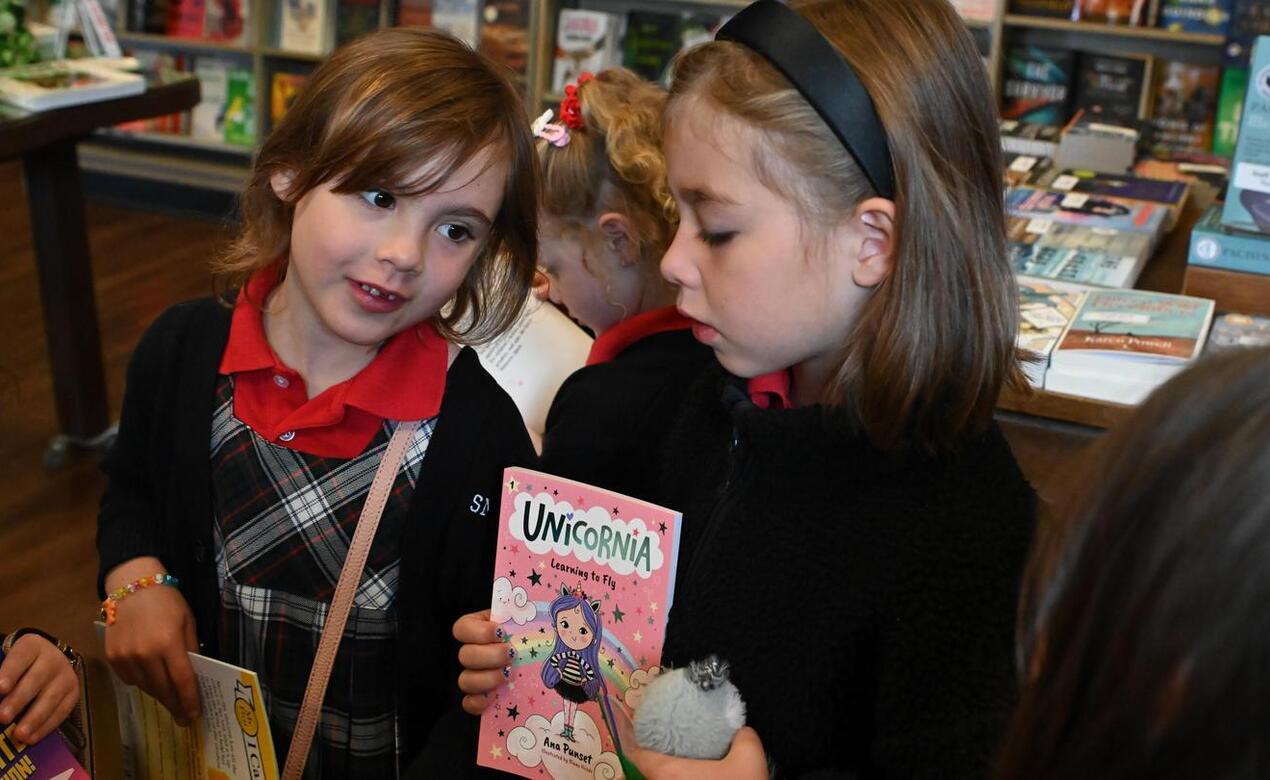Kindergarten classes visit Bolen Books