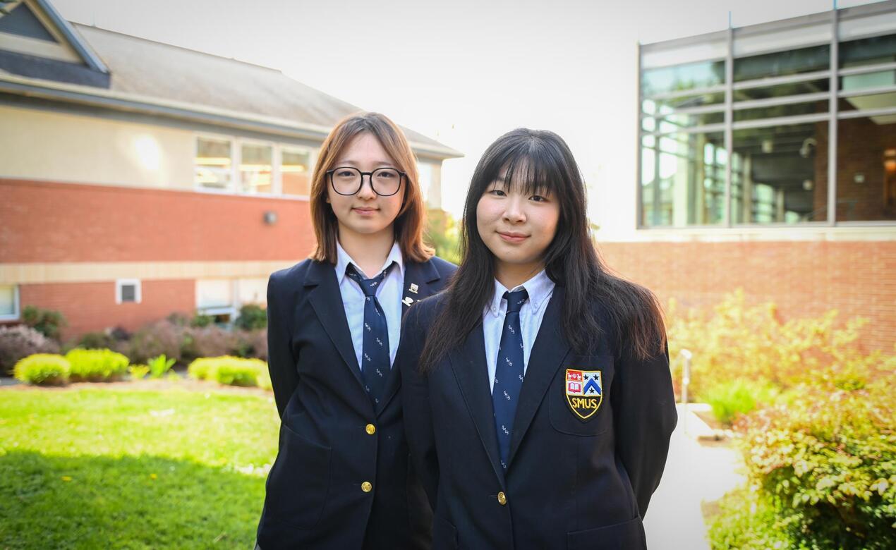 Senior Yearbook Editors Molly Gu and Nicole Deng