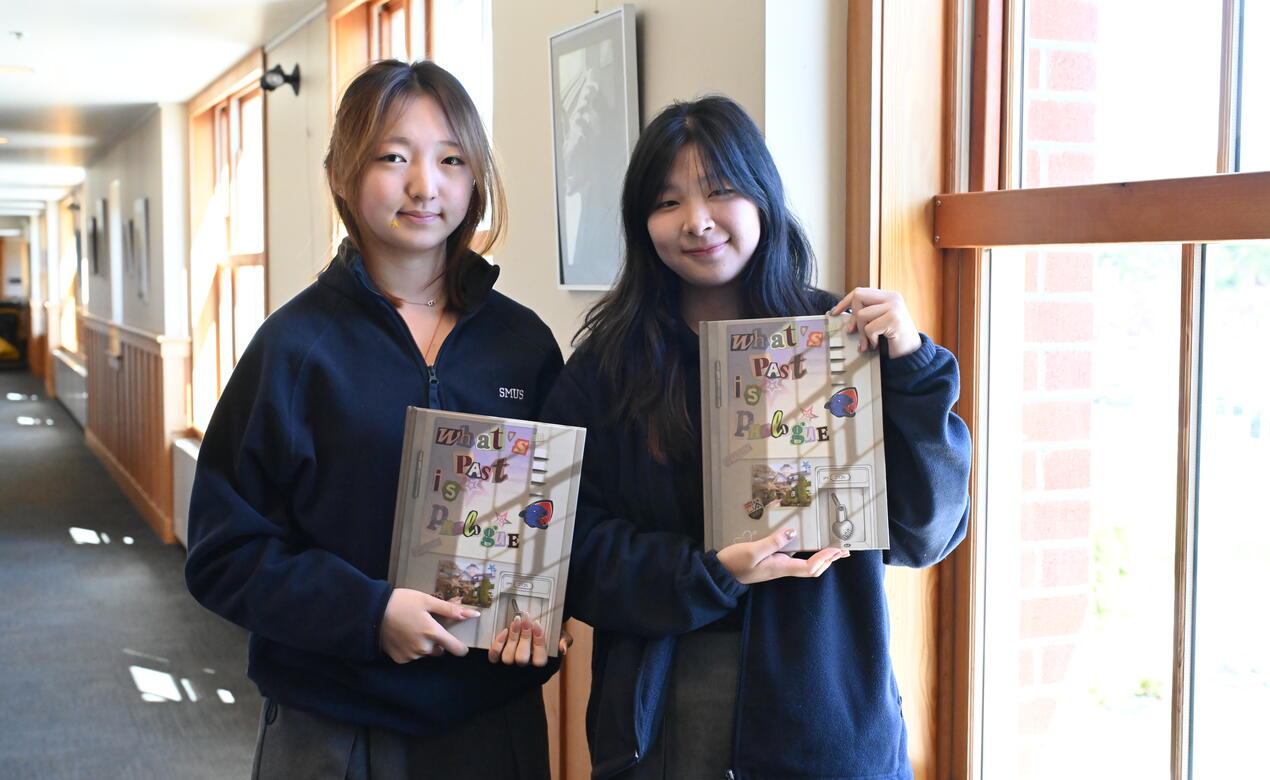 Senior Yearbook Editors Molly Gu and Nicole Deng