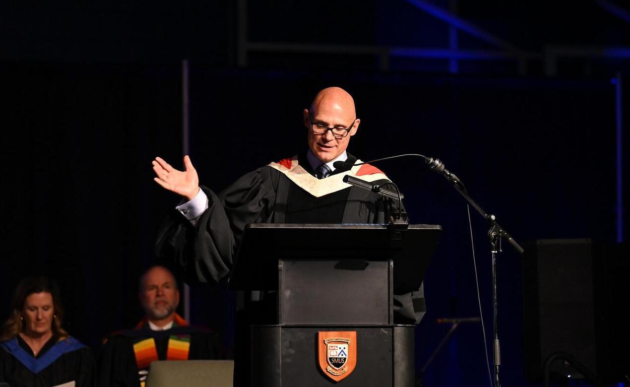 Head of School Dr. Jeff Aitken at Graduation Ceremonies